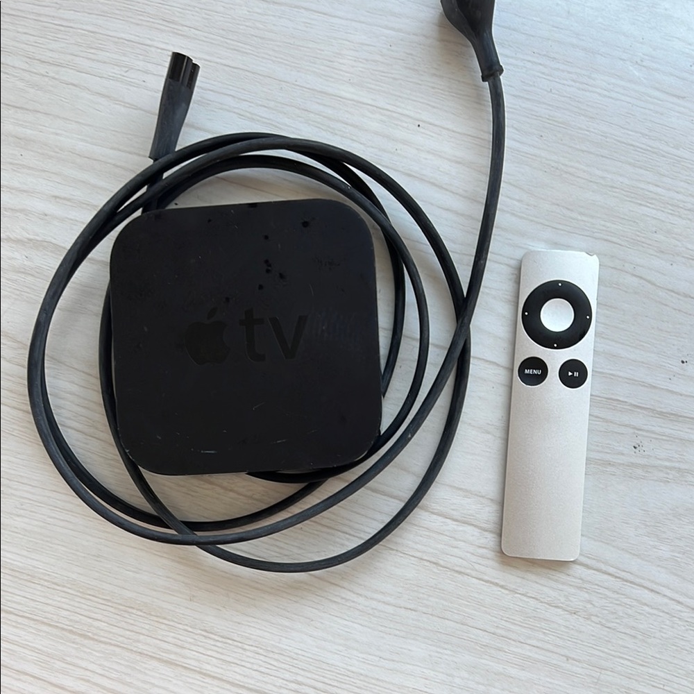Apple TV Streaming Device with Remote - Black and Silver